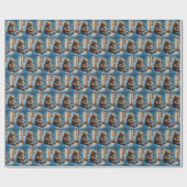 Bär mit Teddybär im Bett Geschenkpapier (Flach)