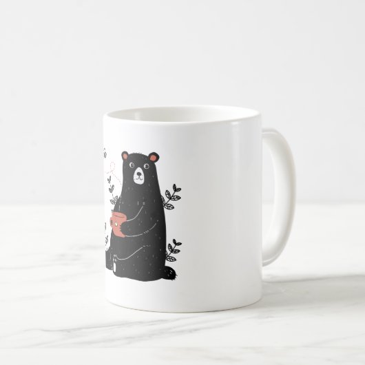 Bär mit Tee Kaffeetasse (VorderseiteRechts)