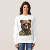 Bär mit Uniform Sweatshirt (Vorne ganz)
