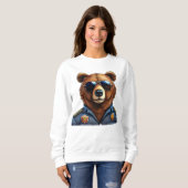 Bär mit Uniform Sweatshirt (Vorne ganz)