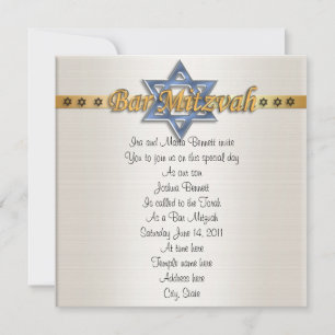 Bar Mitvah Einladung formalen blauen Star von Davi