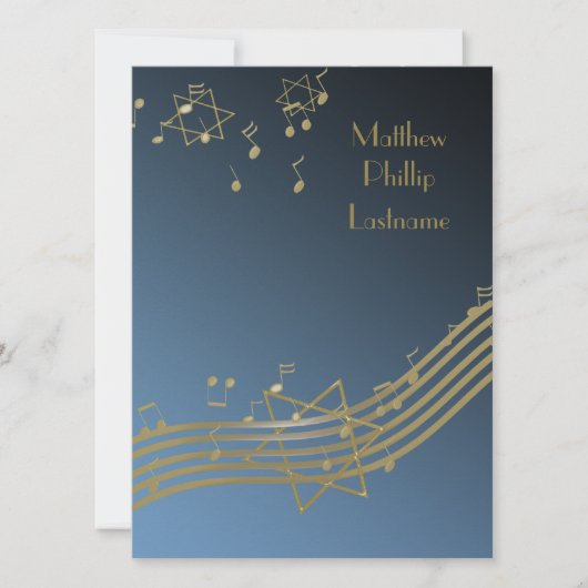 Bar Mitzvah 7,5 Einladung (Vorderseite)