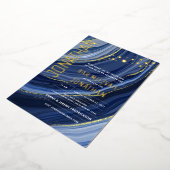Bar Mitzvah Agate Marble REAL GOLD Foil Einladung (Gedreht)