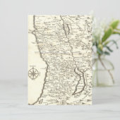 Bar Mitzvah Ancient Map Stämme von Israel Einladung (Stehend Vorderseite)