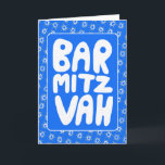 BAR MITZVAH Anpassbarer Star von David Pattern Karte<br><div class="desc">Handgezeichneter Text und Sternmuster von mir für Sie. Fügen Sie Ihren eigenen Text in die Innenseite der Karte ein. Für weitere Designs und Farben Karo mein Shop! Oder lass mir Bescheid, wenn du etwas Angewohntes willst. Ich habe auch passendes Packpapier und natürlich sowohl Bar und Bat Mitzvah Versionen! Frag, wenn...</div>