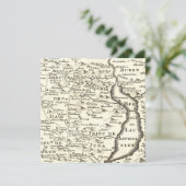 Bar Mitzvah Antique Map, Stämme Israels Save The Date (Stehend Vorderseite)