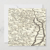 Bar Mitzvah Antique Map, Stämme Israels Save The Date (Vorderseite)