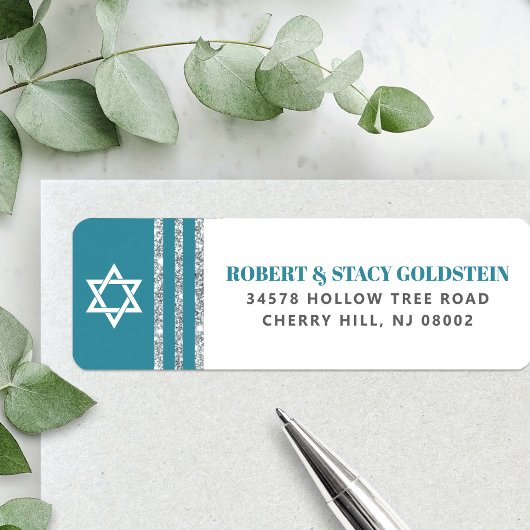Bar Mitzvah Aquamarin Silver Tallit Kühne Rücksend