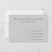 Bar Mitzvah Aquamarin und Silver Stripe Star von D RSVP Karte (Rückseite)