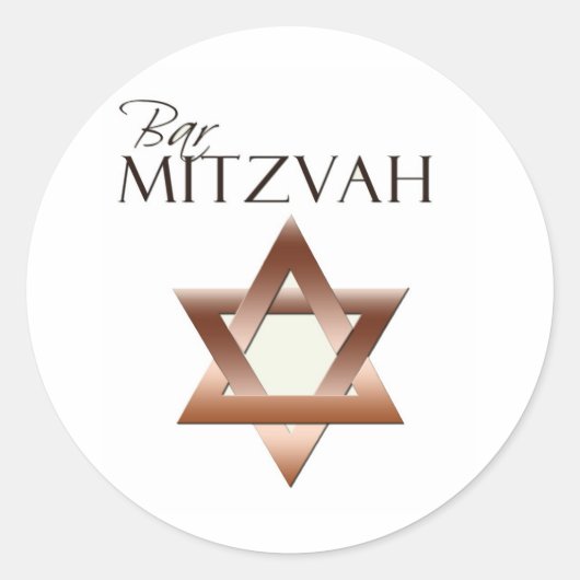 Bar Mitzvah-Aufkleber Runder Aufkleber (Vorderseite)