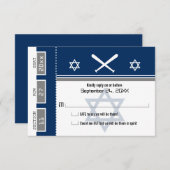 Bar Mitzvah Baseball Ticket UAWG RSVP Karte (Vorne/Hinten)
