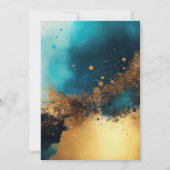 Bar Mitzvah\Bat Mitzvah,Birthday,Blue Gold Star Einladung (Rückseite)