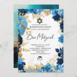 Bar Mitzvah\Bat Mitzvah,Birthday,Blue Gold Star Einladung<br><div class="desc">Bar Mitzvah\Bat Mitzvah, Geburtstag, Blue Gold Star der David Einladung</div>