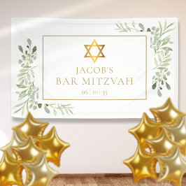 Bar Mitzvah Bat Mitzvah Grüne Feier Banner