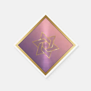 Bar Mitzvah/Bat Mitzvah Star von David Lila Pink Serviette