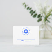 Bar Mitzvah Bat Mitzvah Tischkarte Platzkarte (Stehend Vorderseite)
