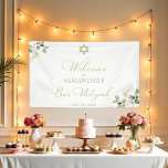 Bar Mitzvah Begrüßungszeichen | Greenery Gilded Banner<br><div class="desc">Möchten Sie Ihr Bat Mitzvah Dekor auf die nächste Ebene bringen? Karo aus unserer Eukalyptus Greenery Bat Mitzvah Kollektion! Mit seiner üppigen,  natürlichen Ästhetik erschaffen Sie eine Feier,  an die Sie sich erinnern können. Entdecken Sie Tipps und Ideen für die Einbindung dieser atemberaubenden Akzente in Ihre heutige Feier! ✨</div>