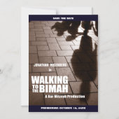 Bar Mitzvah Bimah Film Save the Date Magneteinladung (Vorderseite)