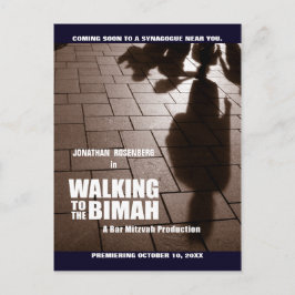 Bar Mitzvah Bimah Film Save the Date Postkarte