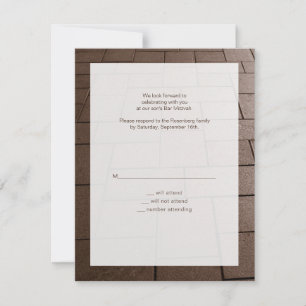 Bar Mitzvah Bimah Film UAWG Antwort-Karte RSVP Karte