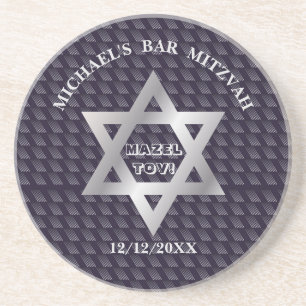 Bar Mitzvah Birthday Modern Pattern Getränkeuntersetzer