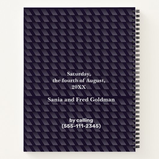 Bar Mitzvah Birthday Modern Pattern Notizblock (Rückseite)