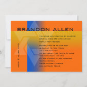 Bar Mitzvah Blau und Gelb für jede Farbe Einladung (Vorderseite)