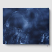 Bar mitzvah blauer Marmor Goldrolle Jungs Foto Gästebuch (Rückseite)