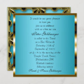 Bar Mitzvah Blauer Zeremonie Einladung (Vorne/Hinten)