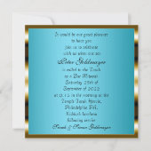 Bar Mitzvah Blauer Zeremonie Einladung (Vorderseite)