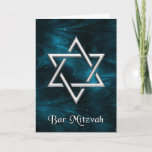 Bar Mitzvah Blue Nebulae & Silver Star of David Karte<br><div class="desc">For the big and  little events in life - throw a party and send  creative invitations.  Customize with the  information for your event.
  
    Fill-in Invitations and  Coordinating Postage Stamps of this design are also  available in this store.</div>