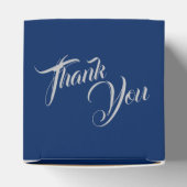 Bar Mitzvah Blue & Silver Strip Moderne Gefälligke Geschenkschachtel (Oben)