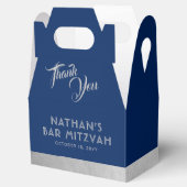 Bar Mitzvah Blue & Silver Vielen Dank Geschenkschachtel (Geöffnet)