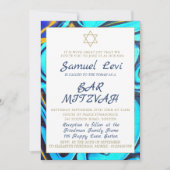 Bar Mitzvah Blue Star der jüdischen Einladung von (Vorderseite)