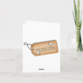 Bar Mitzvah Blue Striping Vielen Dank Dankeskarte (Rückseite)