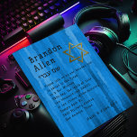Bar Mitzvah Blue Techno Streaks Einladung<br><div class="desc">Bar Mitzvah und Bat Mitzvah laden Sets von Umua entworfen ein. Gedruckt und ausgeliefert von Zazzle oder seinen Partnern.</div>