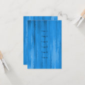 Bar Mitzvah Blue Techno Streaks Karte (Vorderseite/Rückseite Beispiel)