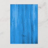 Bar Mitzvah Blue Techno Streaks Karte (Rückseite)