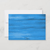 Bar Mitzvah Blue Techno Streaks RSVP Karte (Rückseite)