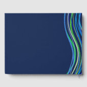 Bar Mitzvah Blue und Green Prayer Shawl Gästebuch (Rückseite)