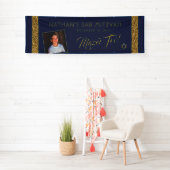 Bar Mitzvah Blue Willkommen Mazel ToLarge Banner (Insitu)