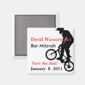 Bar Mitzvah BMX Save the Date Magnet (Vorderseite/Rückseite)