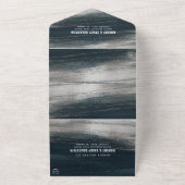 Bar Mitzvah Bold Modern Charcoal Gray Silver Foil All In One Einladung (Außenbereich)