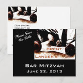 Bar Mitzvah Boy Postcard Ankündigungspostkarte (Vorne/Hinten)