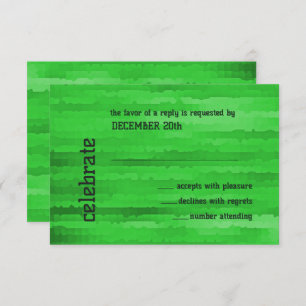 Bar Mitzvah Bright Green Techno Streaks Einladung