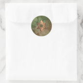 Bar Mitzvah Brown und Green Marble Runder Aufkleber (Tasche)