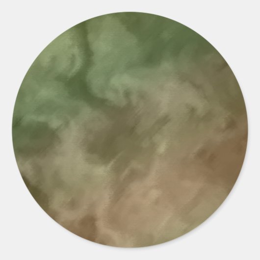 Bar Mitzvah Brown und Green Marble Runder Aufkleber (Vorderseite)