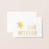 Bar Mitzvah Card Folienkarte (Vorderseite mit Umschlag)