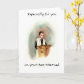 Bar Mitzvah Card Karte (Gelbe Blume)