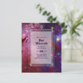 BAR MITZVAH CARDS Celestial Skies Blue Galaxy Gold (Stehend Vorderseite)
